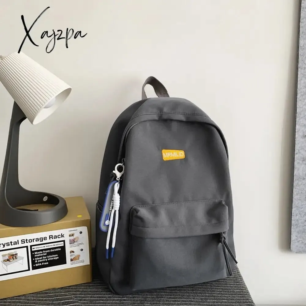 Xajzpa - Cool Male Travel Female Solid Color New Backpack Lady Men Laptop Women Backpack Student Bag Boy Girl Harajuku School Bag Fashion