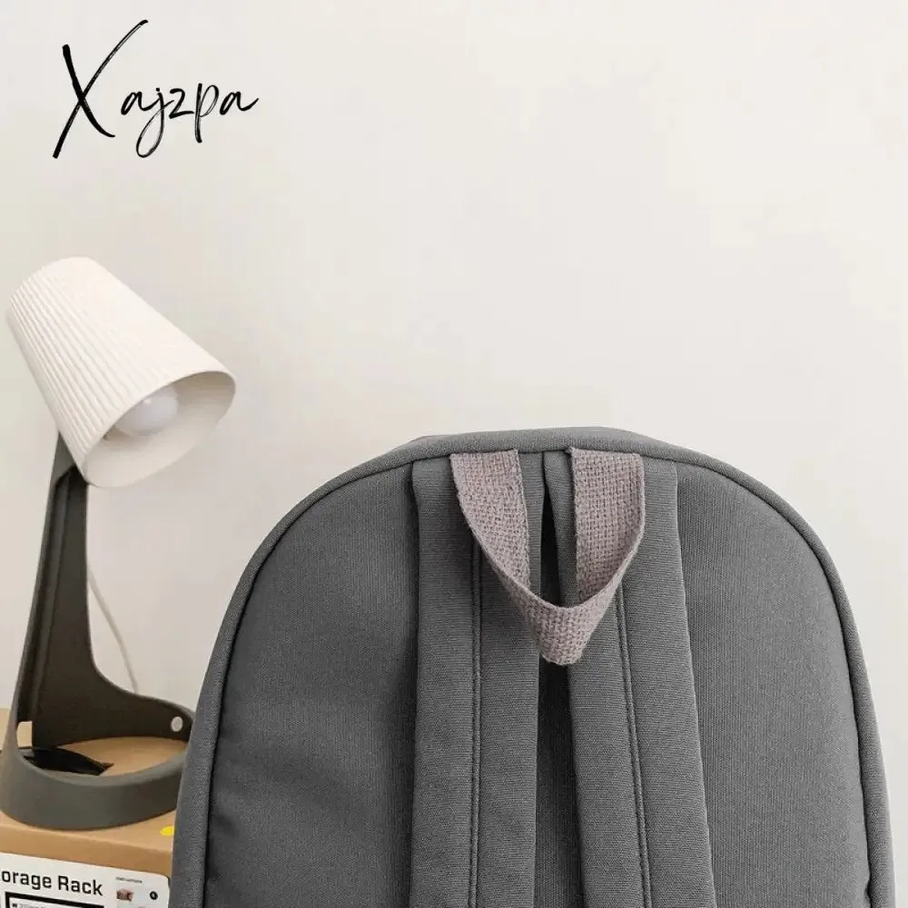 Xajzpa - Cool Male Travel Female Solid Color New Backpack Lady Men Laptop Women Backpack Student Bag Boy Girl Harajuku School Bag Fashion