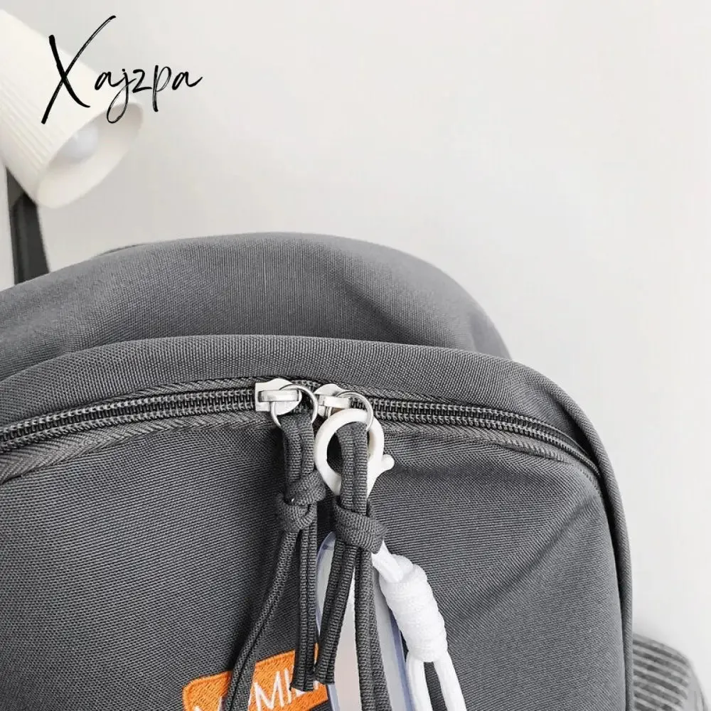 Xajzpa - Cool Male Travel Female Solid Color New Backpack Lady Men Laptop Women Backpack Student Bag Boy Girl Harajuku School Bag Fashion