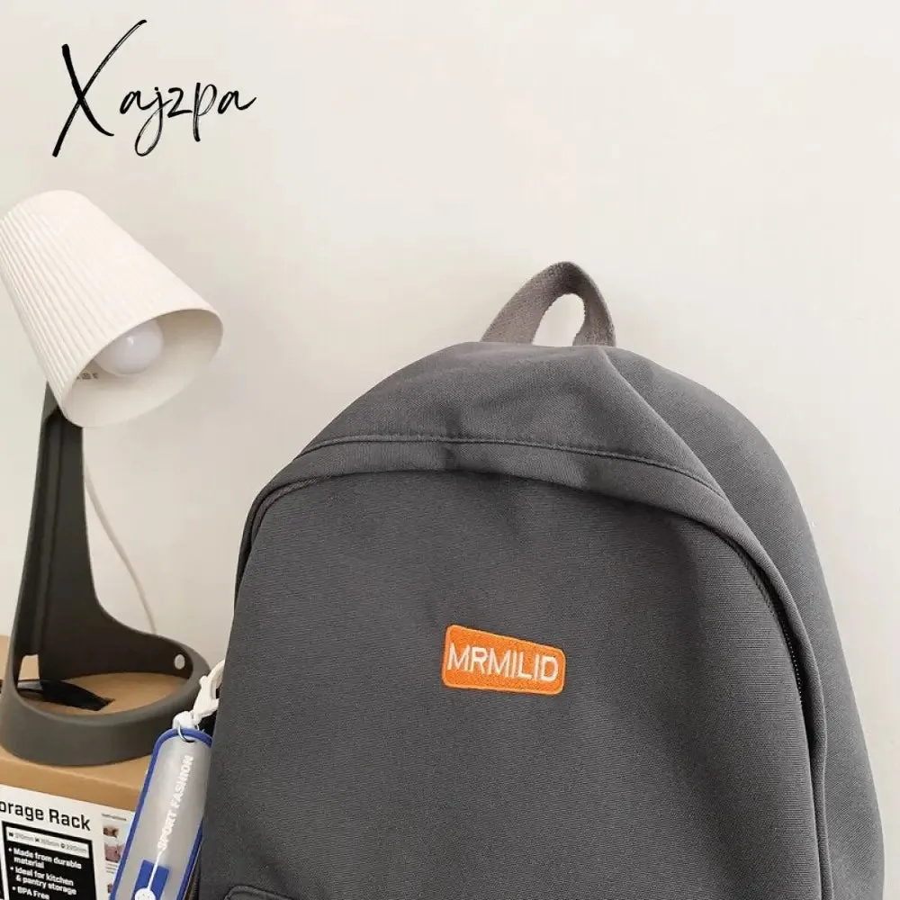 Xajzpa - Cool Male Travel Female Solid Color New Backpack Lady Men Laptop Women Backpack Student Bag Boy Girl Harajuku School Bag Fashion