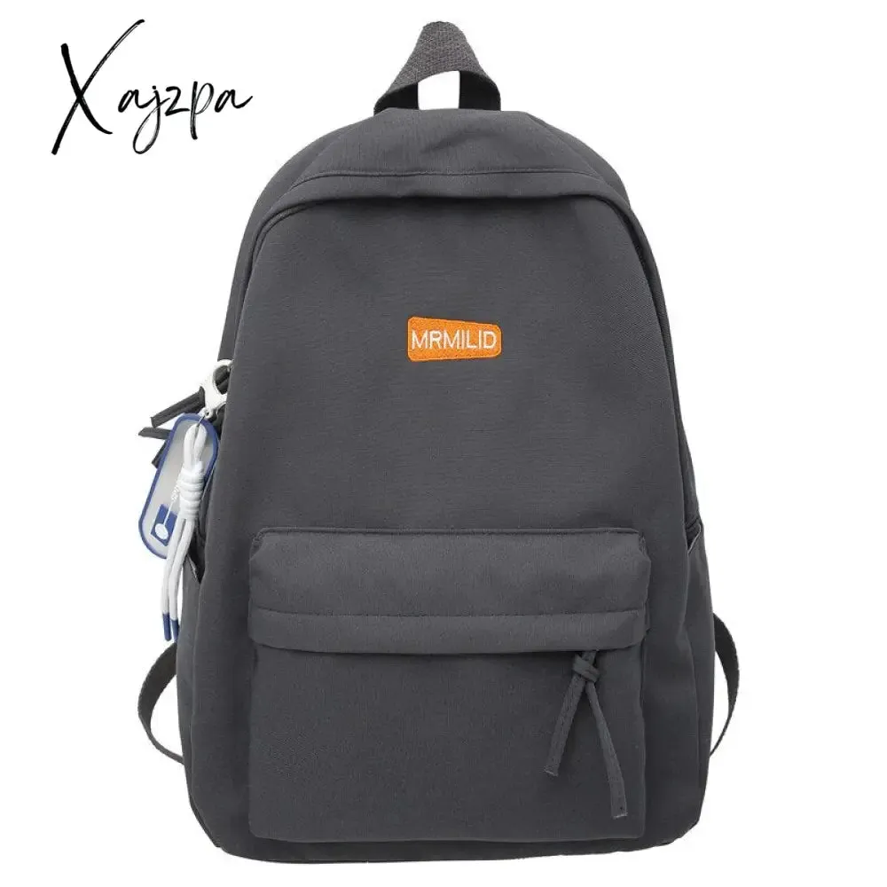 Xajzpa - Cool Male Travel Female Solid Color New Backpack Lady Men Laptop Women Backpack Student Bag Boy Girl Harajuku School Bag Fashion