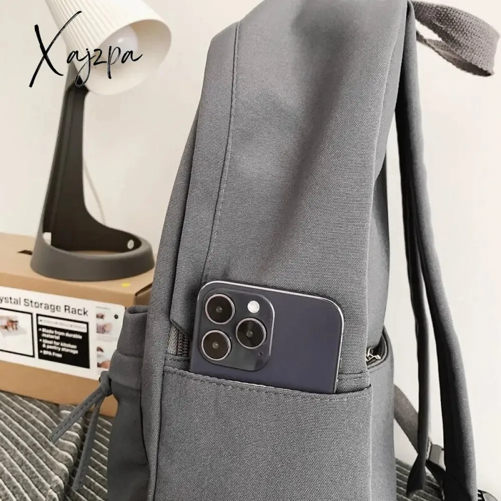 Xajzpa - Cool Male Travel Female Solid Color New Backpack Lady Men Laptop Women Backpack Student Bag Boy Girl Harajuku School Bag Fashion