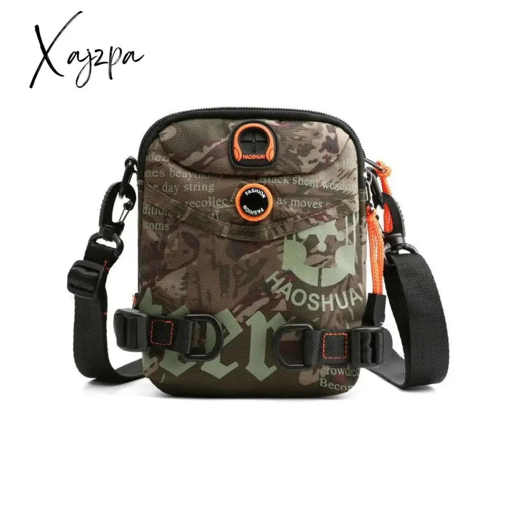 Xajzpa - Men Small Shoulder Messenger Bag Waist Belt Pack Military Fashion Waterproof Nylon Male Purse Bum Hip Sling Cross Body Fanny Bag