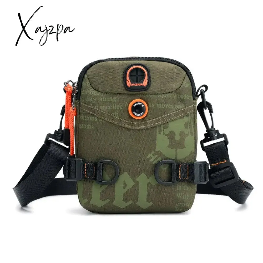 Xajzpa - Men Small Shoulder Messenger Bag Waist Belt Pack Military Fashion Waterproof Nylon Male Purse Bum Hip Sling Cross Body Fanny Bag