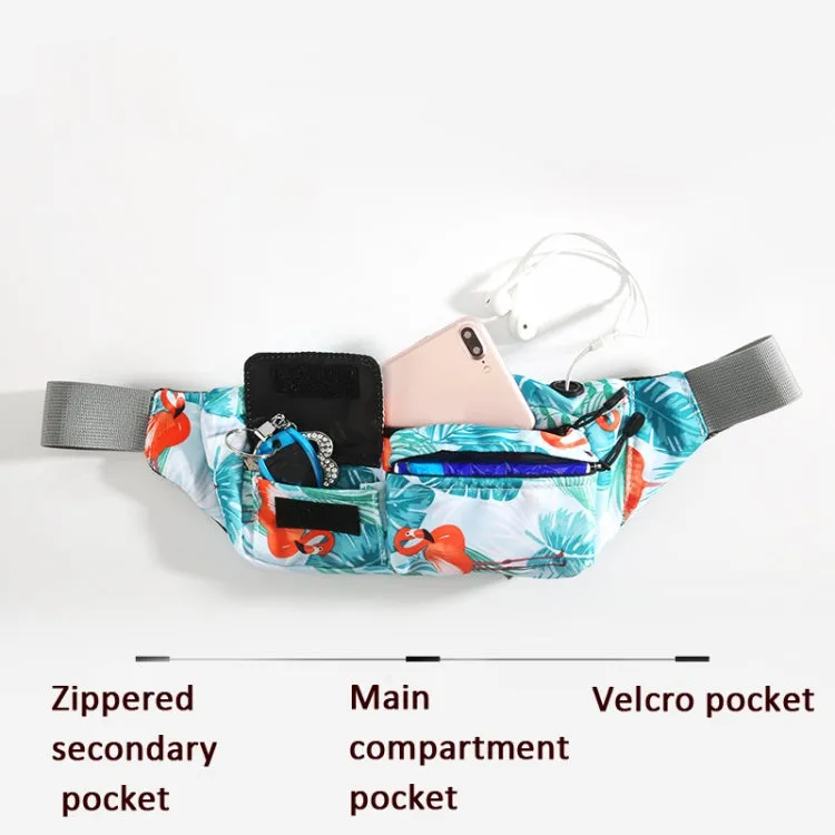 YIPINU YHB Sports Waist Bag Waterproof Outdoor Chest Bag Multi-Function Mobile Phone Bag(Flamingo)