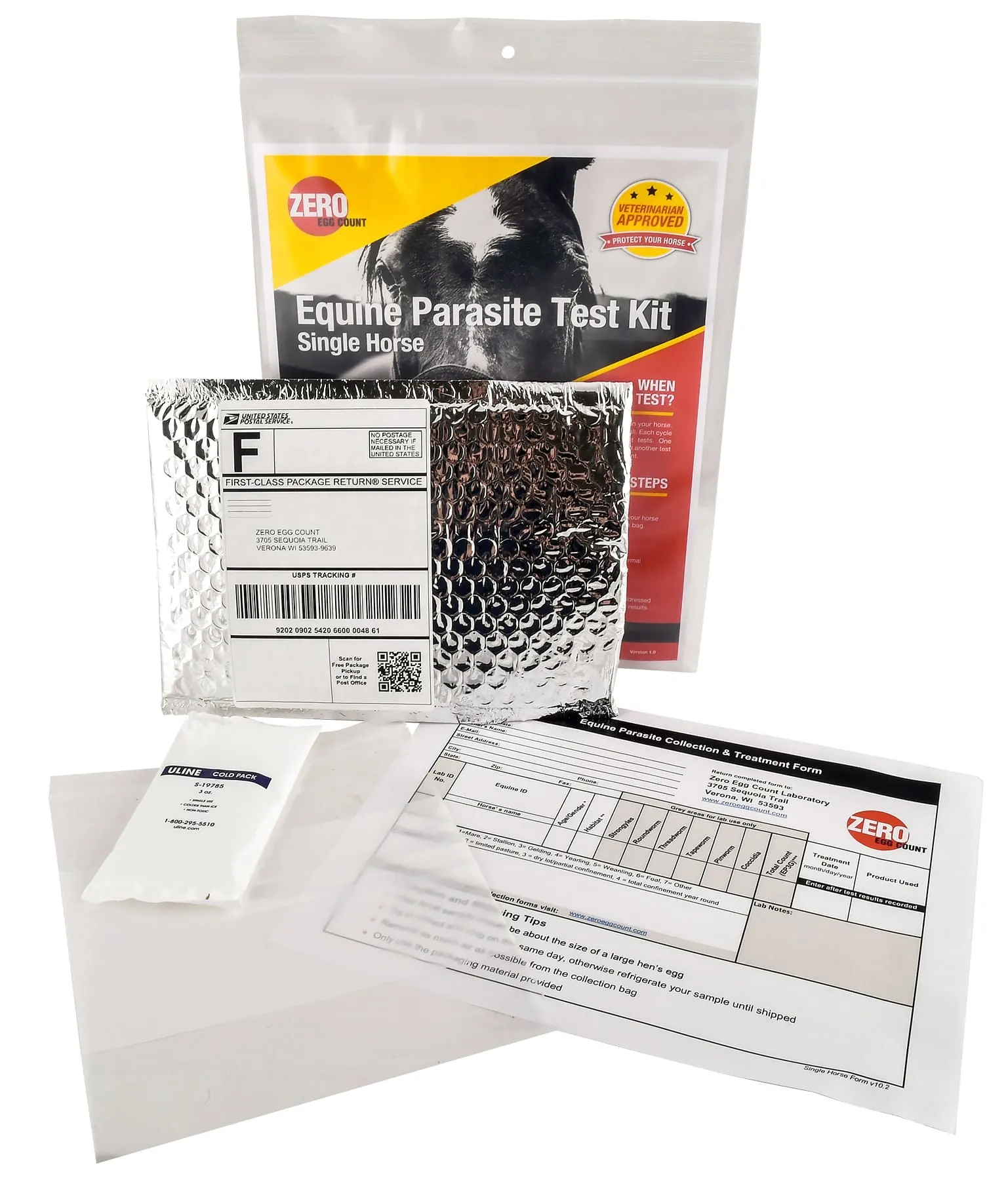 Zero Egg Count Equine Fecal Test Kit